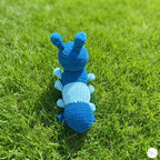 Handmade Crochet Ant Plush, Blue Amigurumi Insect Stuffed Animal, Soft Bug Toy, Nature Lover Gift, Nursery Decor