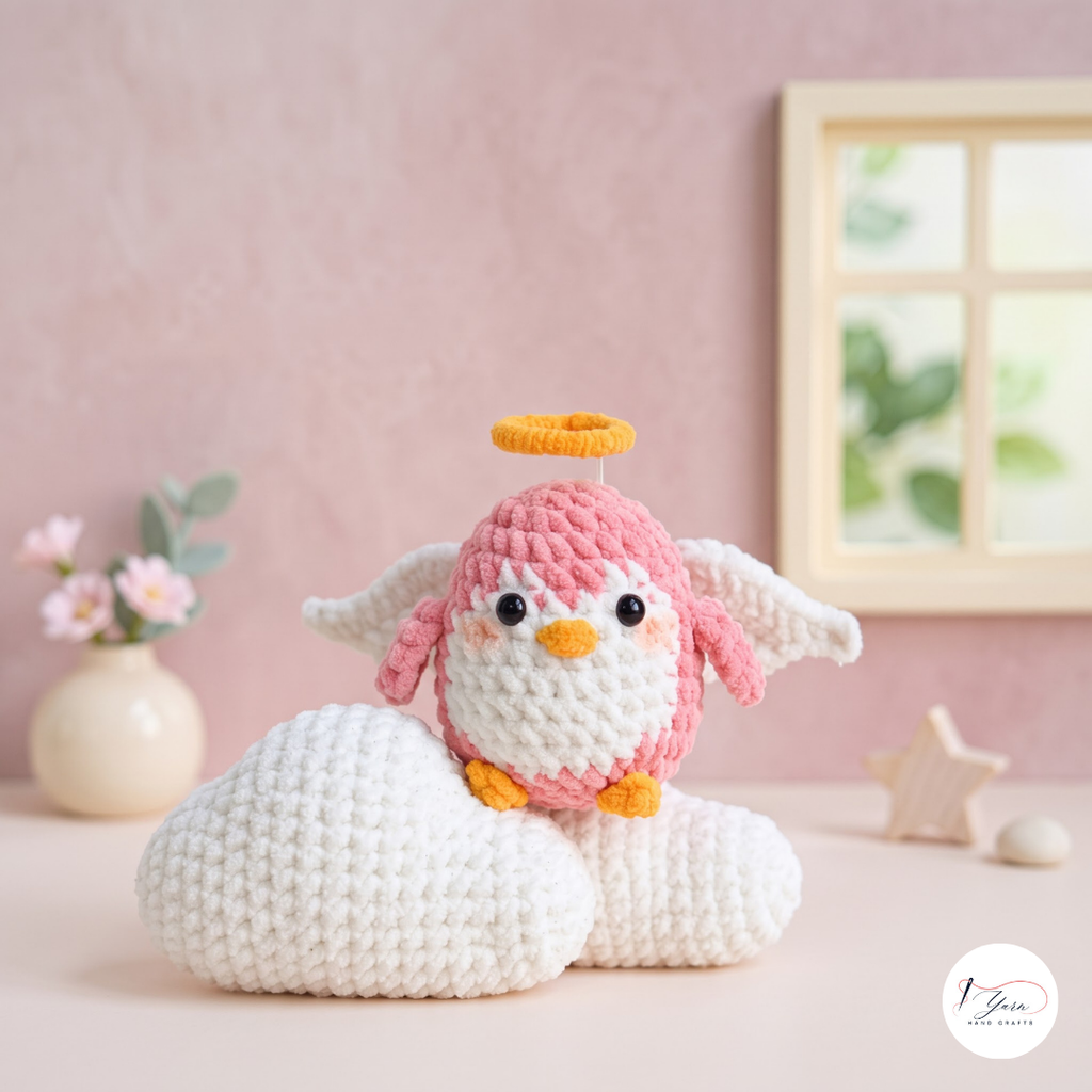 Valentine Penguin Crochet Pattern Bundle PDF, Angel Penguin Gift Box Amigurumi