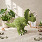 Triceratops Crochet Pattern PDF – Large Dinosaur Amigurumi Plush