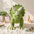 Triceratops Crochet Pattern PDF – Large Dinosaur Amigurumi Plush