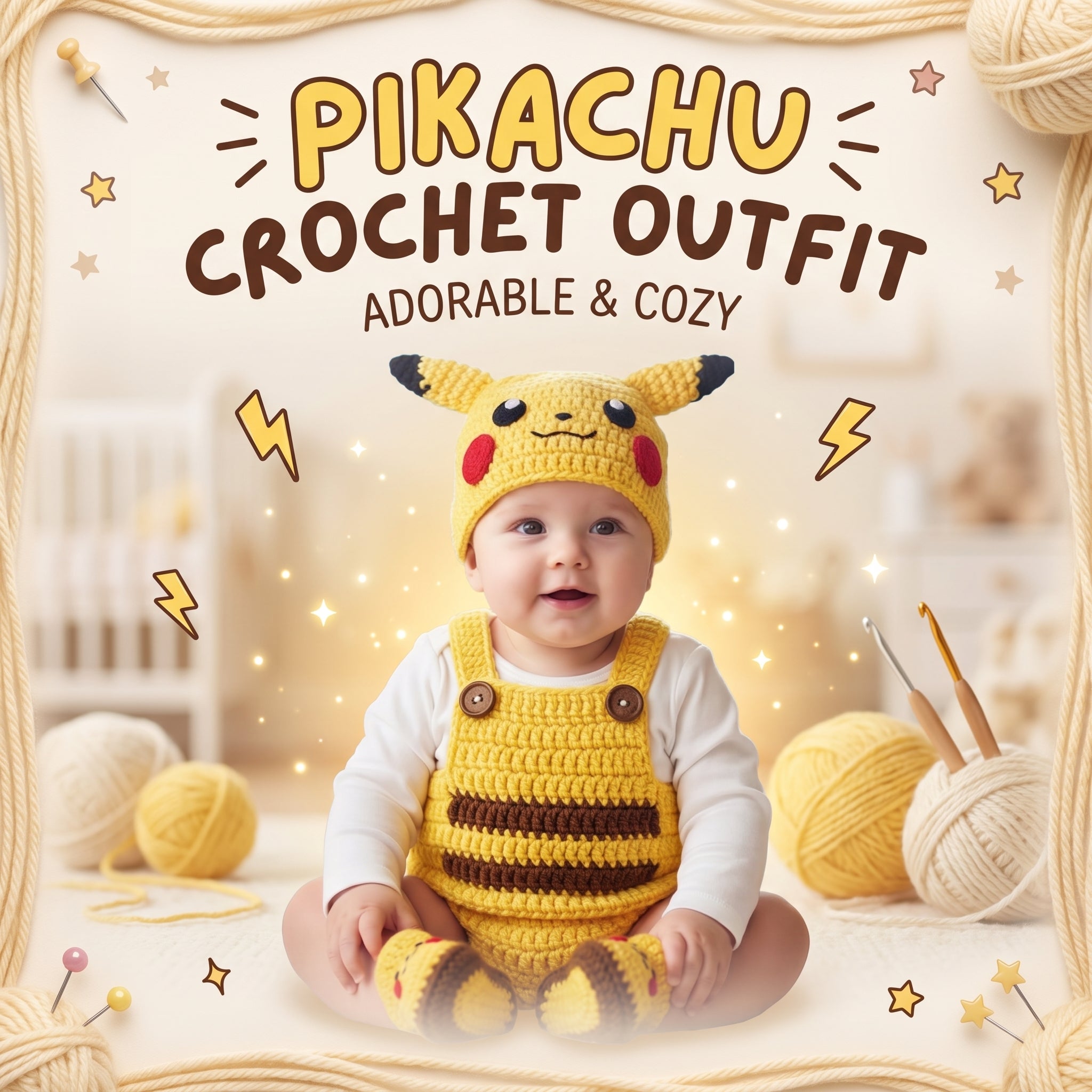 Adorable Crochet Yellow Mouse Baby Outfit, Handmade Animal Romper Hat & Booties Set, Newborn Photo Prop, Baby Shower Gift