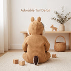 Handmade Chipmunk Baby Romper, Crochet Woodland Animal Onesie, Brown Hooded Newborn Outfit, Baby Shower Gift, Photo Prop