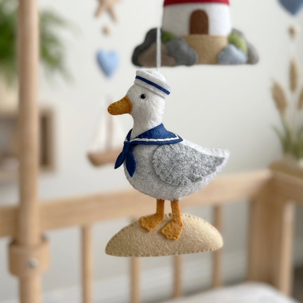 Felt Seaside Goose Baby Mobile