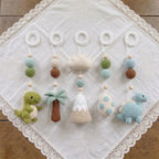 Handmade Crochet Dinosaur Baby Mobile – Prehistoric Nursery Crib Decor