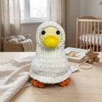 Handmade Crochet Duck Plush, White Amigurumi Duck Stuffed Animal, Soft Farm Animal Plushie, Duck Lover Gift, Cute Nursery Decor