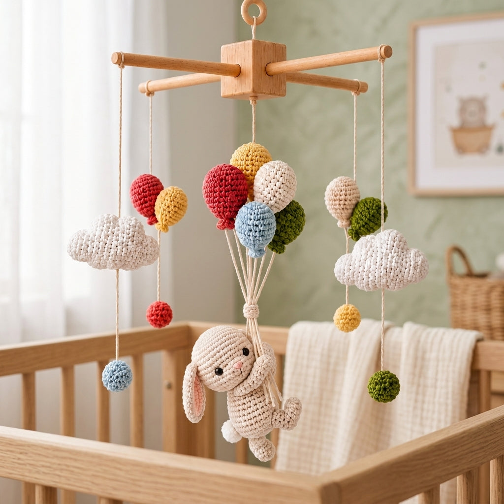 Handmade Crochet Animal Baby Mobiles | Nursery Crib Decor