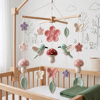 Crochet Mushroom Hummingbird Butterfly Crib Mobile