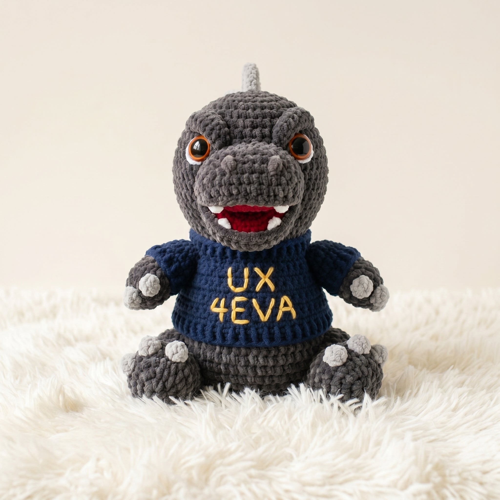 Crochet Godzilla Amigurumi Pattern, Monster Plush Toy PDF