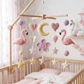 Pink Flamingo Baby Mobile, Girl Nursery Decor