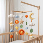 Handmade Duck Baby Mobile, Neutral Boho Nursery Decor