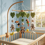 Handmade Jungle Baby Mobile, Safari Nursery Decor