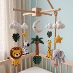 Handmade Crochet Safari Baby Mobile – Jungle Nursery Crib Decor