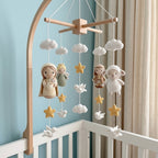 Handmade Crochet Nativity Baby Mobile – Christian Nursery Crib Decor