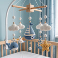 Handmade Crochet Nautical Baby Mobile – Whale, Sailboat and Ocean Nursery Decor