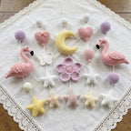 Pink Flamingo Baby Mobile, Girl Nursery Decor