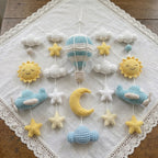 Handmade Baby Mobile X Frame, Airplane Crib Mobile, Hot Air Balloon Nursery Decor