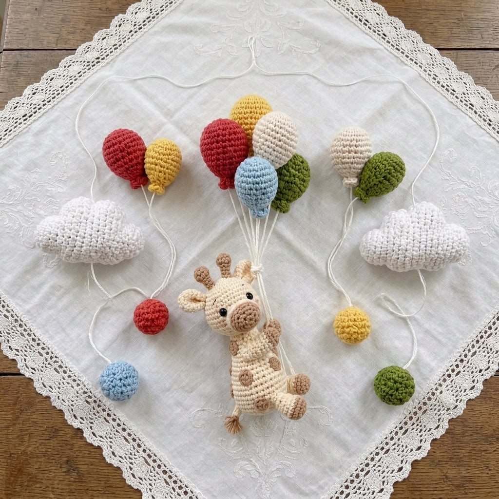 Handmade Crochet Animal Baby Mobiles | Nursery Crib Decor