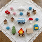 Handmade Crochet Camping Baby Mobile – Woodland Nursery Crib Decor