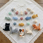 Handmade Crochet Cat Baby Mobile with Fish – Nursery Crib Decor