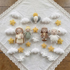 Handmade Crochet Nativity Baby Mobile – Christian Nursery Crib Decor