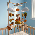 Felt Pumpkin Patch Animals Baby Mobile