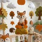 Felt Pumpkin Patch Animals Baby Mobile