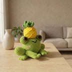 Kawaii Frog Crochet Pattern PDF, Cute Frog Amigurumi Tutorial, Frog with Pineapple Crochet Pattern