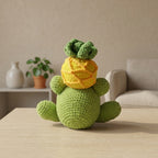 Kawaii Frog Crochet Pattern PDF, Cute Frog Amigurumi Tutorial, Frog with Pineapple Crochet Pattern