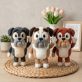 Crochet Bulldog Pattern PDF, Little Bulldog Crochet Doll Tutorial, Handmade Dog Plush Gift