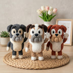 Crochet Bulldog Pattern PDF, Little Bulldog Crochet Doll Tutorial, Handmade Dog Plush Gift