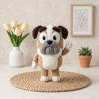 Crochet Bulldog Pattern PDF, Little Bulldog Crochet Doll Tutorial, Handmade Dog Plush Gift