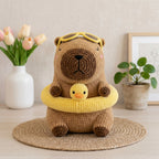Capybara Crochet Pattern PDF, Summer Capybara with Duck Float Amigurumi Tutorial