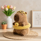 Capybara Crochet Pattern PDF, Summer Capybara with Duck Float Amigurumi Tutorial