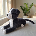 Black and White Dog Crochet Pattern PDF, Puppy Amigurumi Plush Tutorial