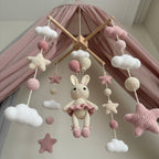Crochet Pink Bunny Baby Mobile