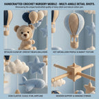 Crochet Teddy Bear Baby Mobile, Baby Dream Gift