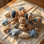 Crochet Teddy Bear Baby Mobile, Baby Dream Gift