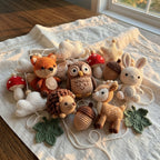 Crochet Woodland Baby Mobile, Forest Animals Crib Mobile
