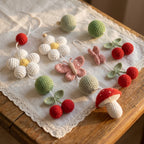 Crochet Garden Baby Mobile, Daisy Cherry Butterfly Mushroom Crib Mobile