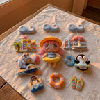 Felt Water Park Baby Mobile, Summer Pool Nursery Crib Decor