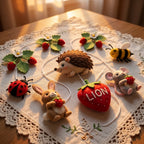Personalized Felt Strawberry Garden Baby Mobile
