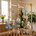 Personalized Ocean Felt Baby Mobile, Choose Your Animals