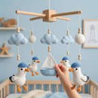 Crochet Seagull Baby Mobile