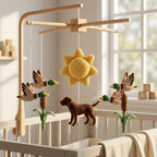 Handmade Dog Hunting Baby Mobile, Duck Hunting Crochet