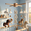 Custom Name Crochet Horse Baby Mobile