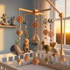 Personalized Ocean Felt Baby Mobile, Choose Your Animals