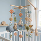 Personalized Ocean Felt Baby Mobile, Choose Your Animals