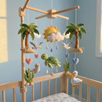 Felt Beach Day Animals Baby Mobile
