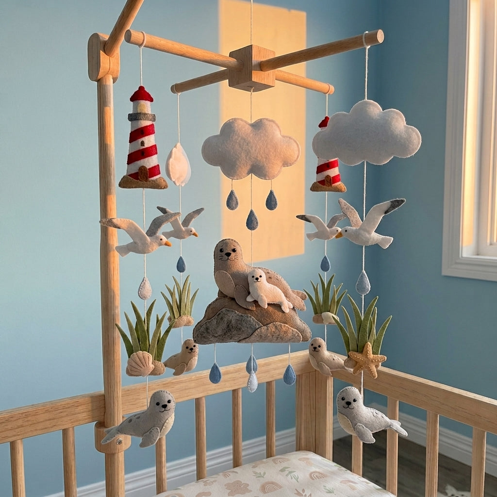Felt Lighthouse Coast Baby Mobile
