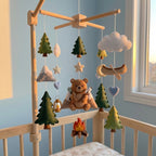 Felt Camping Bear Baby Mobile